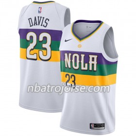 Män New Orleans Pelicans Tröja Anthony Davis 23 2018-19 Nike City Edition Vit Swingman